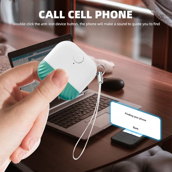 Blå Bluetooth Anti-Lost Tracker - Hitta dina värdesaker enkelt! Kompatibel med iOS och Android