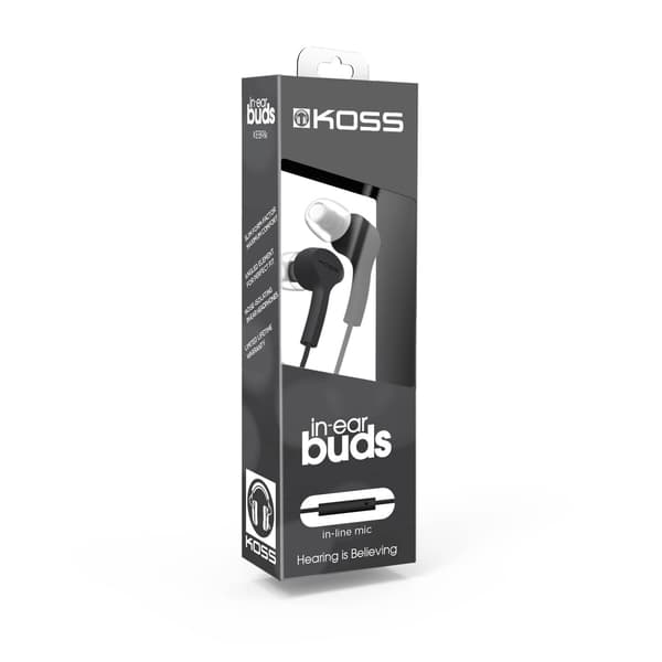 KOSS Øreplugger KEB9iK Svart In-Ear med one touch mic