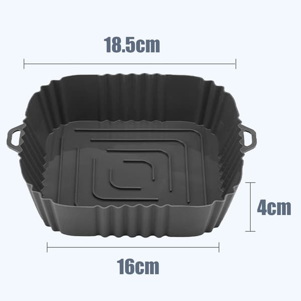 Silikoneskål til airfryer bund diameter 16 cm Grey