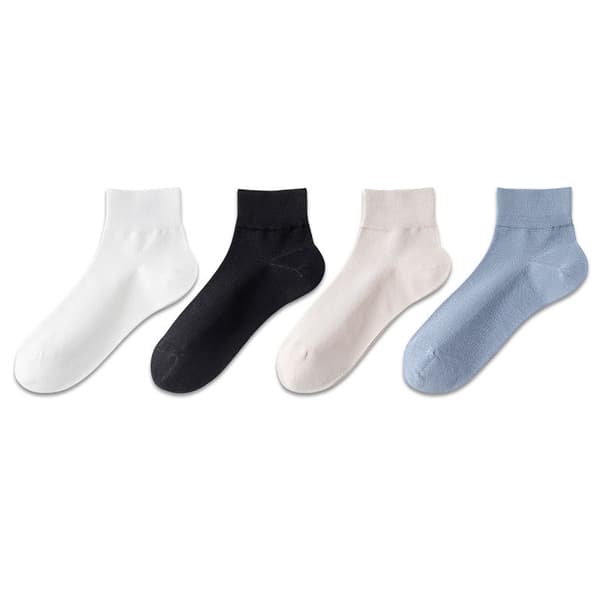 Sömlösa strumpor - 4-pack Black + light gray + dark gray + navy + khaki