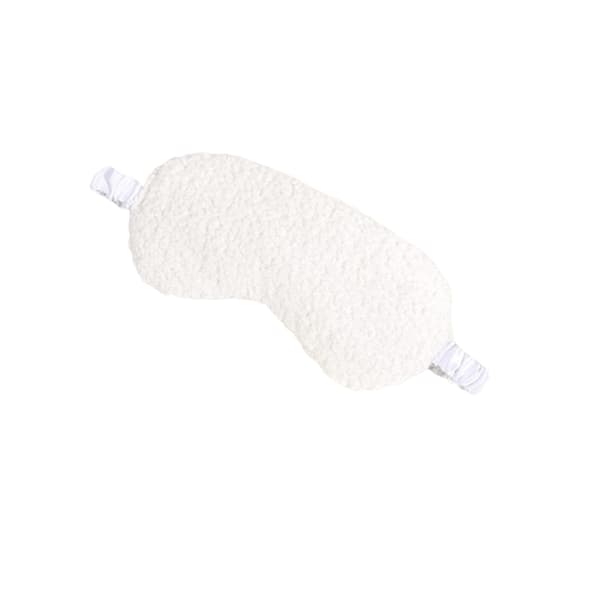 Plysch Sovmask med Teddy-Framsida White