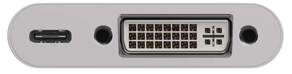USB-C™-sovitin DVI, PD, valkoinen