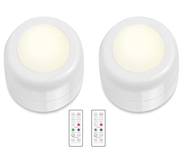 LED-spotlight med fjärrkontroll 2-pack