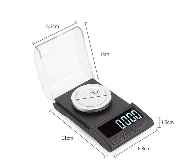 Mini-digitalvåg med hög precision 10 g/0.001 g