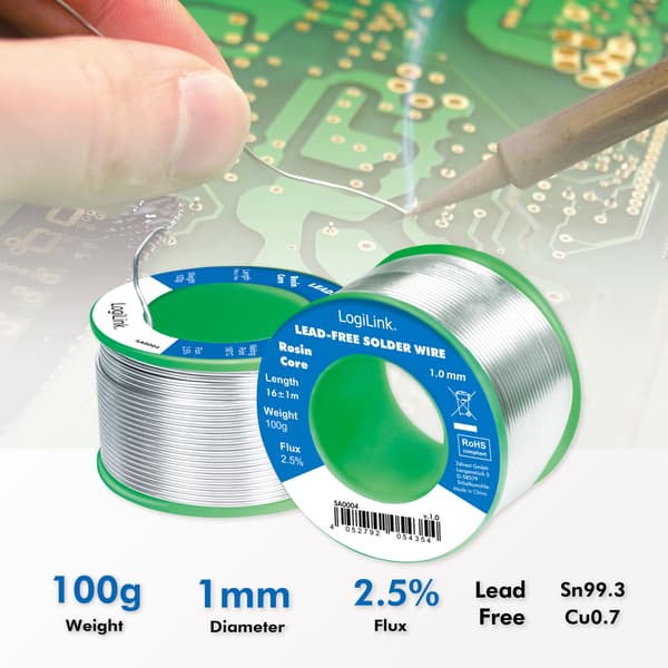 Juotettu lyijytön 1mm 100g