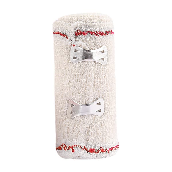 Elastisk bandage med rød streg - 4 stk 10x10x4.5cm