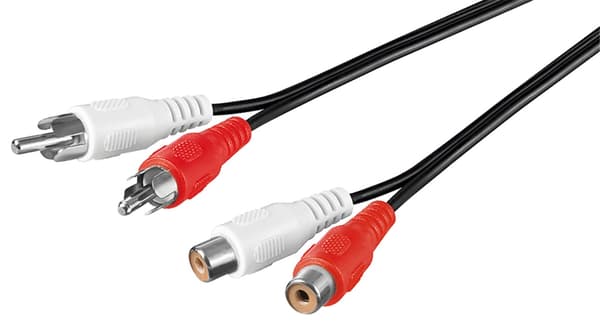 Stereojatkokaapeli 2x RCA