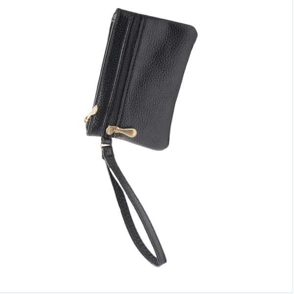 Chic Damplånbok med Dubbel Dragkedja Black