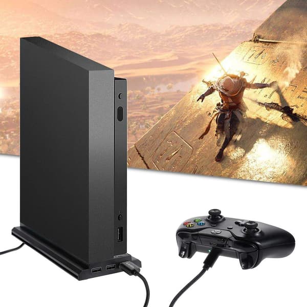 Xbox One X-stativ med blæser og 3 USB-porte