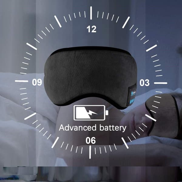 Sovhörlurar - Sovmask med hörlurar Bluetooth 5.0 Black