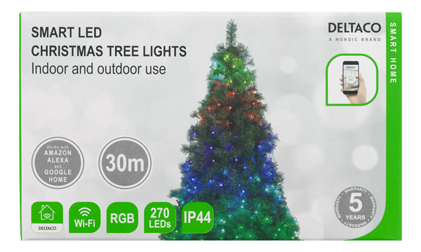 SMART HOME WiFi Tree light, 270L, 10 strings, 2m