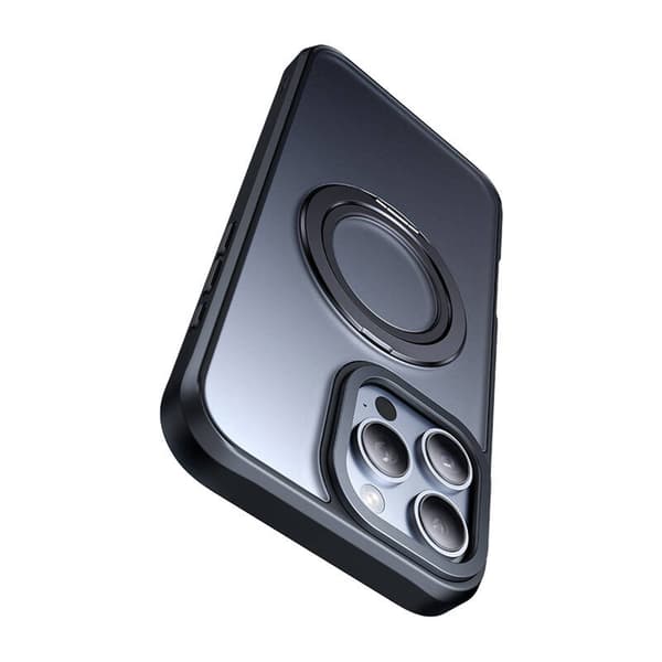 McDodo PC-4933 MagSafe-deksel til iPhone 16 Pro Max med stativ (svart)