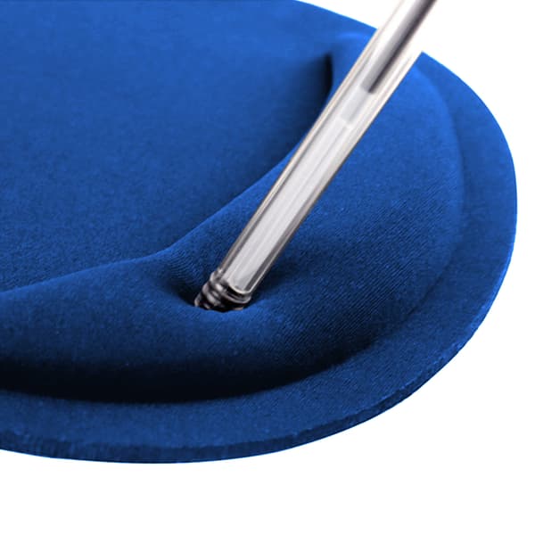 Ergonomisk Rund Musmatta med Handledsstöd Blue