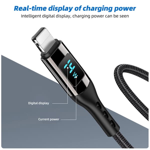 USB C-hurtigladekabel PD 100 W Black 2 m