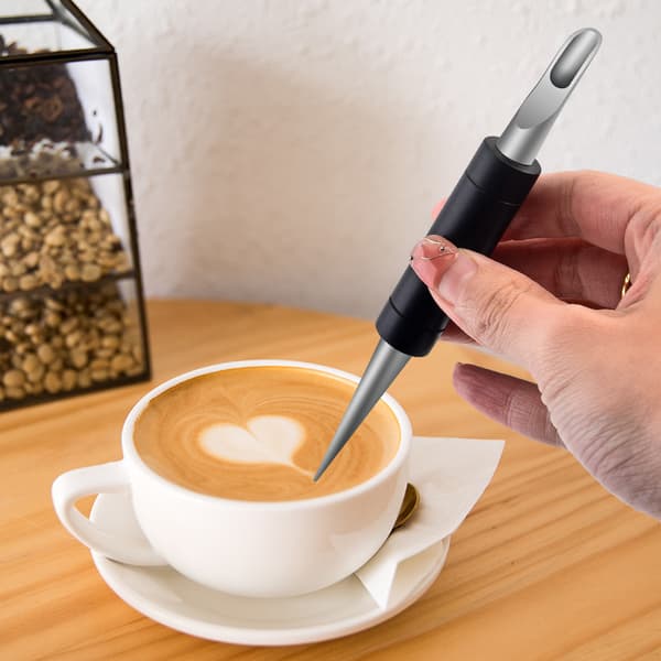 Latte Art Penna & Borste Set - Professionella Kaffeverktyg