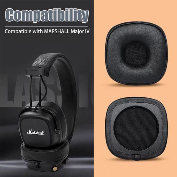 1 par öronkuddar för MARSHALL Major IV Black