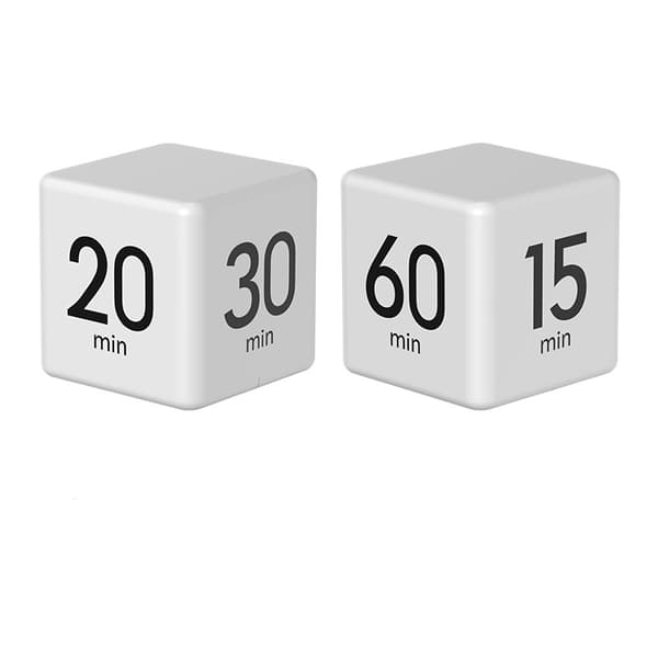LCD Display Cube Timer White