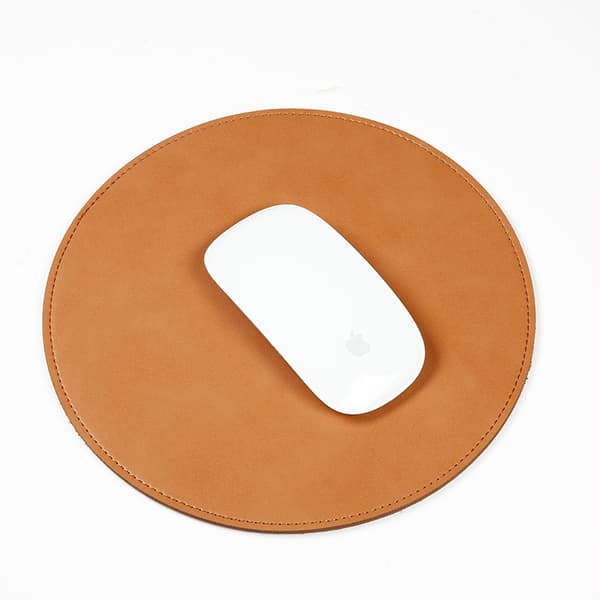 Rund musematte i mikrofiber Brown
