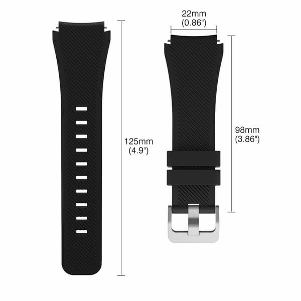 Samsung Gear S3 Frontier / Classic armbånd - sort