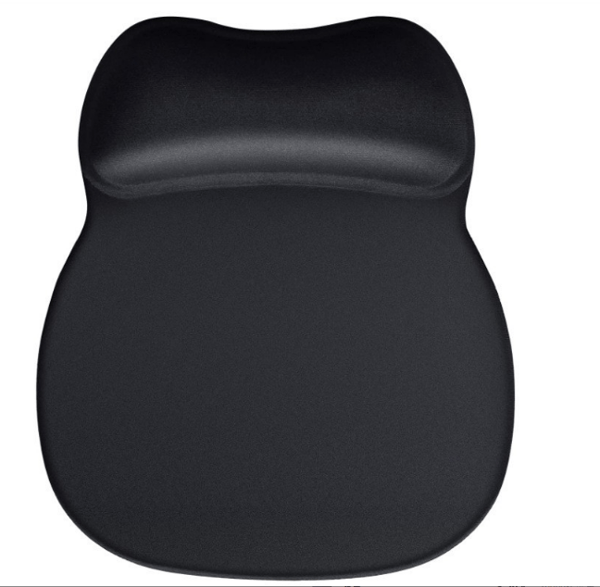 Musemåtte med ergonomisk håndledsstøtte for behagelig skrivning Black