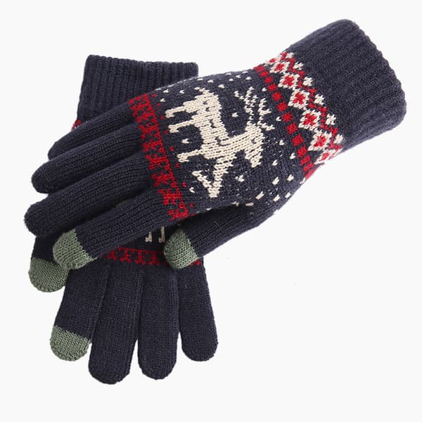 Varma vinterhandskar för pekskärm DarkBlue