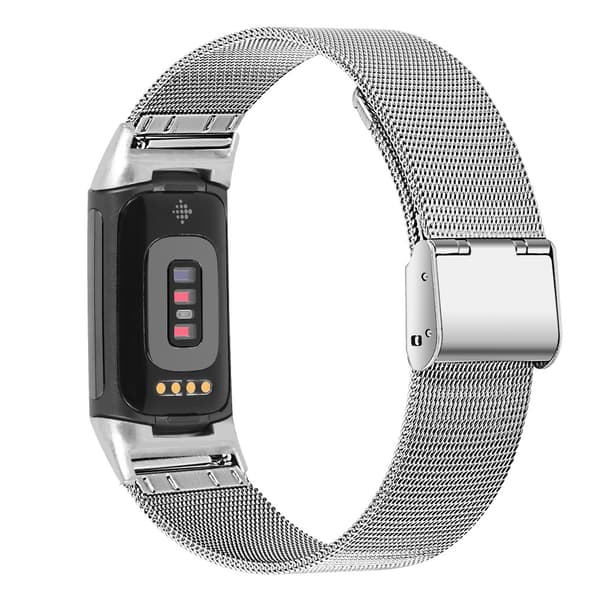 Urrem i rustfrit stål til Fitbit Charge 5 Charge 6 Silver