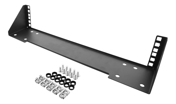 19" Vertical wall bracket, 2U, max 60kg, steel construction