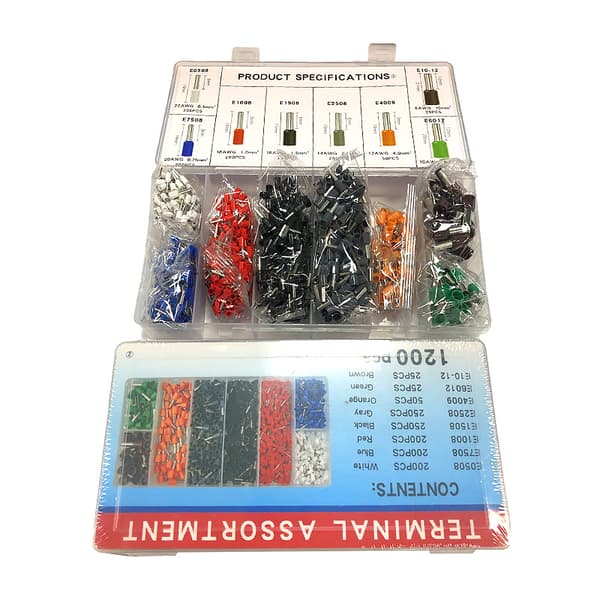 Isolerade Trådändhylsor, 1200-pack