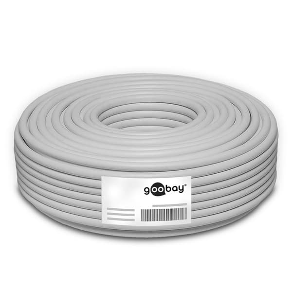 CAT 6A nätverkskabel, S/FTP (PiMF), grå