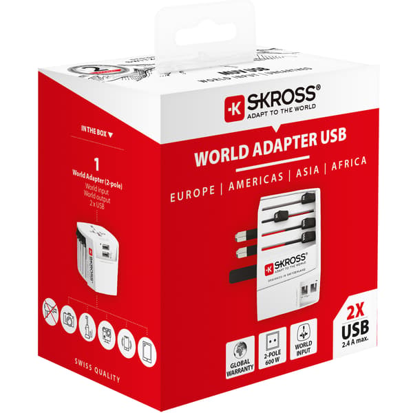 Verdensrejseadapter MUV USB 12W Ujordet