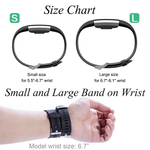 Armbånd til Fitbit Charge 2 L Grey