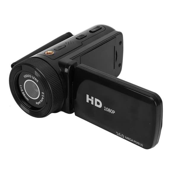 HD-Digitalkamera med Vidvinkelobjektiv Black