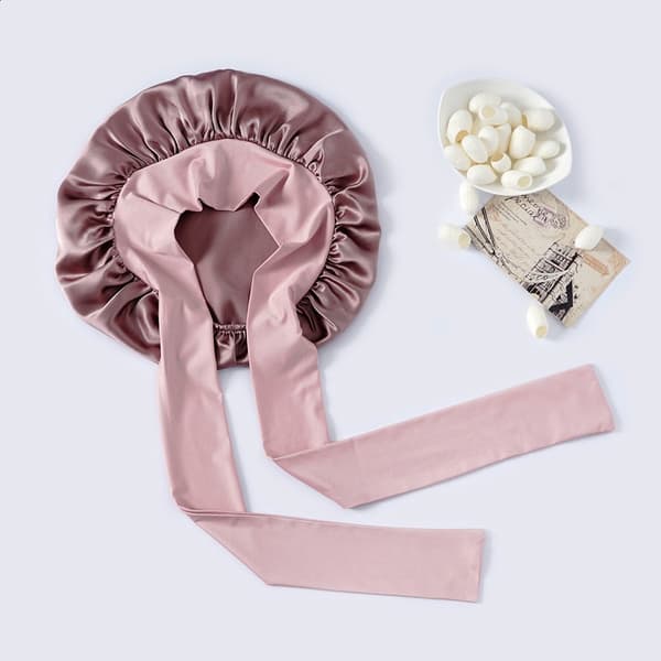 Nattmössa Sovmössa i 100% silke Pink
