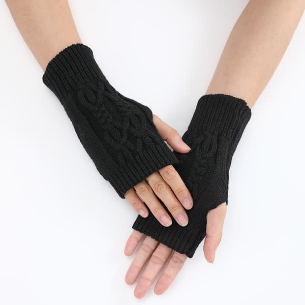 Kabelstrik korte håndledsvarmere Black