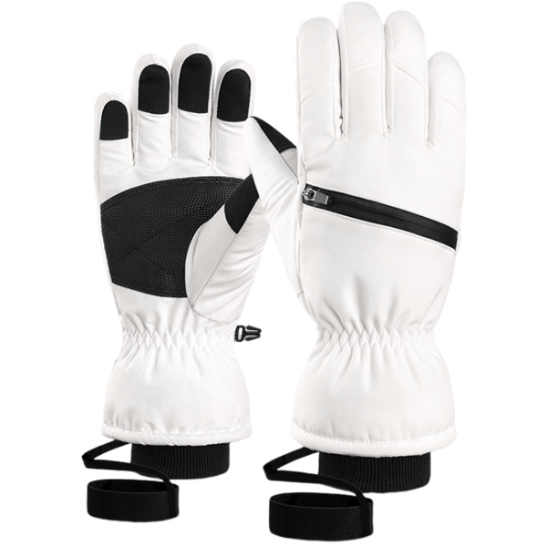 Skidhandskar - Five Finger Style White XL