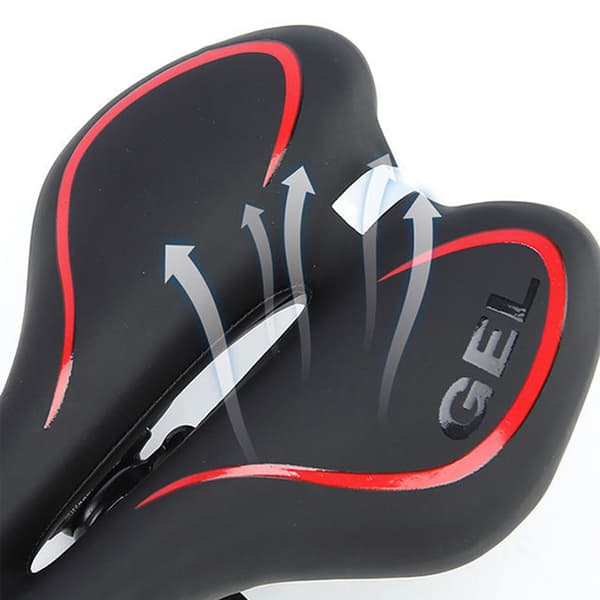 Sykkelsadel i silikon Black+Red