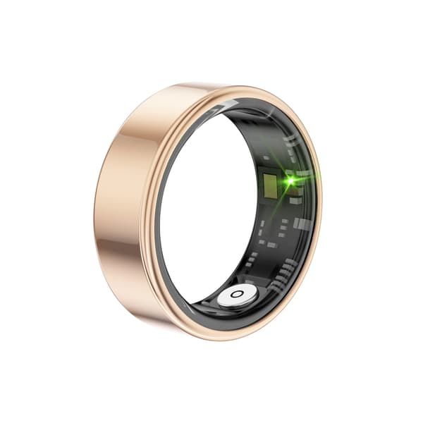 Smart Ring med 30 dagers batteritid, IP68 vanntett, hjertefrekvens, oksygennivå og søvnovervåking Gold 12