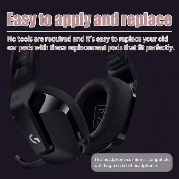 Ørepuder til Logitech G733 1 par Black