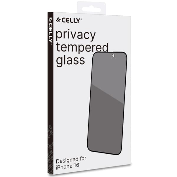 Privacy Screen Protector iPhone 16 i hærdet glas