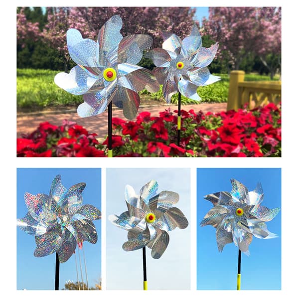 Reflekterende fugleskremsel-vindmølle 4-Pack