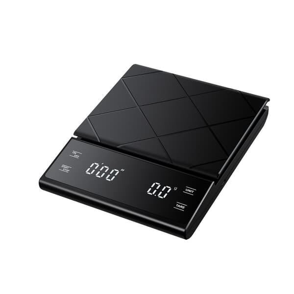 5 kg/0,1 g kaffevåg med timer USB-laddning Black
