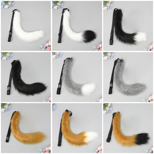 Fox Tail Plysj, kosete Fox Tail Cosplay-tilbehør Camel