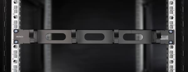 19" cable management, metal, 4 loops and feedthrough, 1U