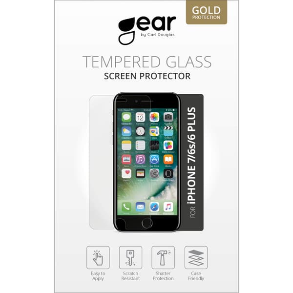 Skjermbeskytter 2.5D Gold Case Friendly - iPhone 6 / 7 / 8 Plus