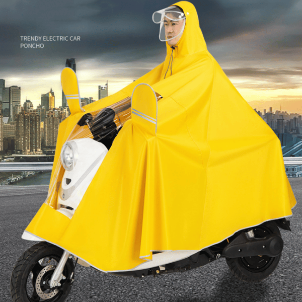 Pyöräilysadeponcho heijastavalla raidalla DarkBlue 7XL