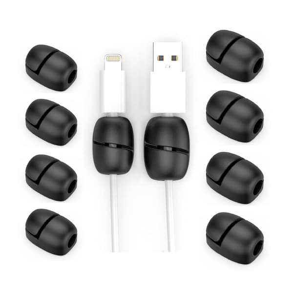 Cable Nuggetin kaapelipidikkeet x10 Musta