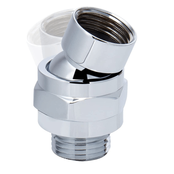 Brusehoved drejelig kugle adapter brusehoved stik 4 punkt Silver