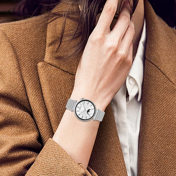 18MM Rustfrit Stål Urrem til Huawei GT5 Serien Silver