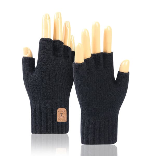 Halvfingerhandskar Black