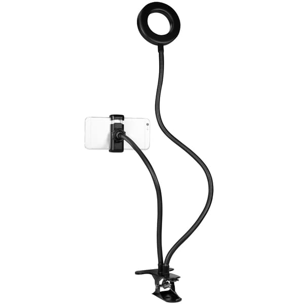 Ringlys for smarttelefon Ø8,5 cm med klips